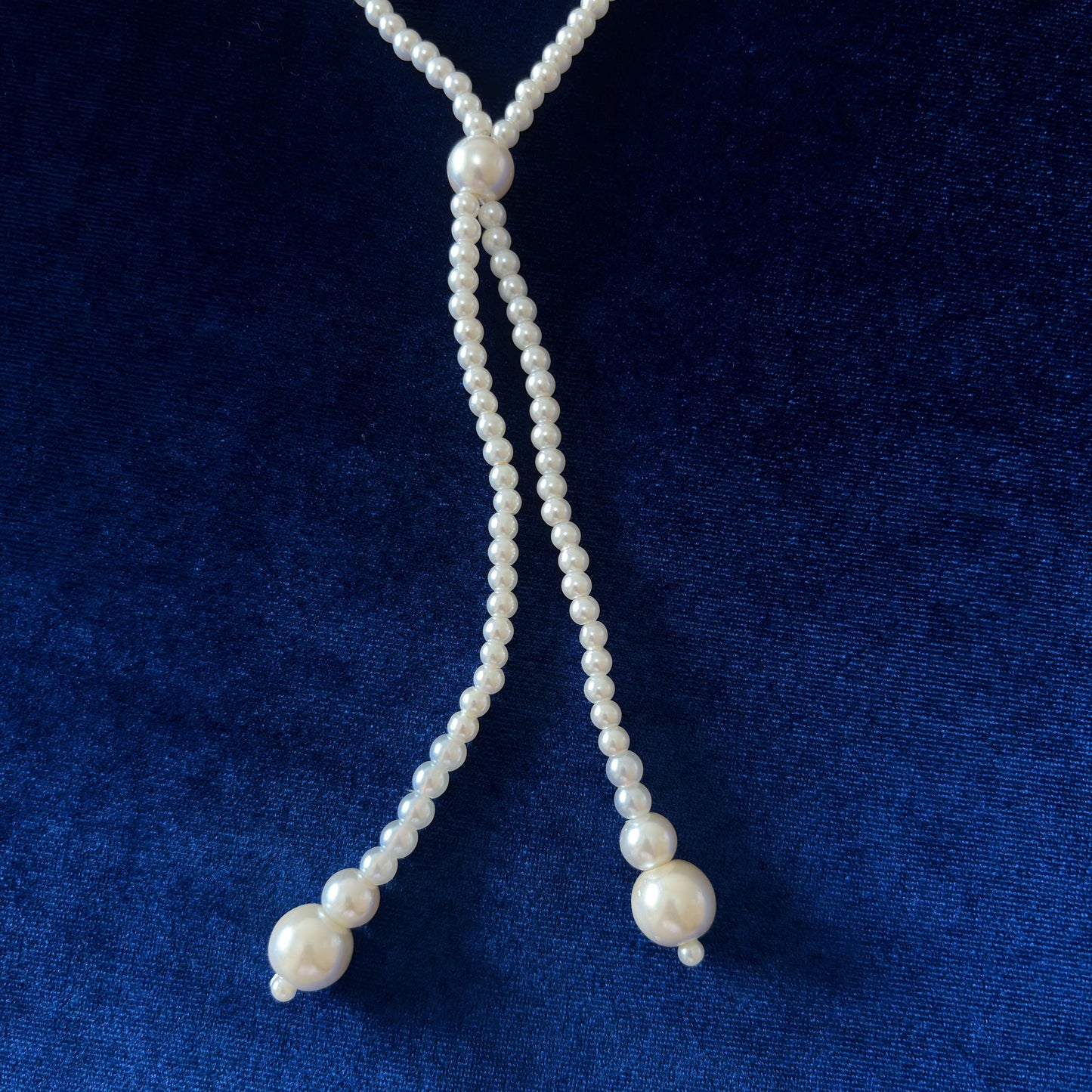 Y-Necklace Majorica White Pearl Long Necklace Y Style Classic Elegant Dainty Necklace wit Gold Plated T Clasp