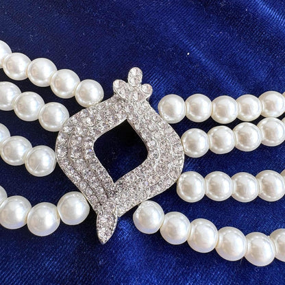 Queen Elizabeth II Japanese 4 Row Pearl Choker Replica