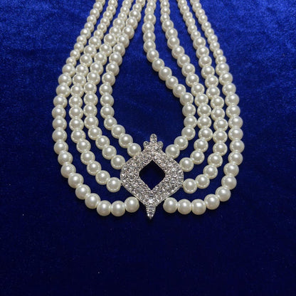 Queen Elizabeth II Japanese 4 Row Pearl Choker Replica