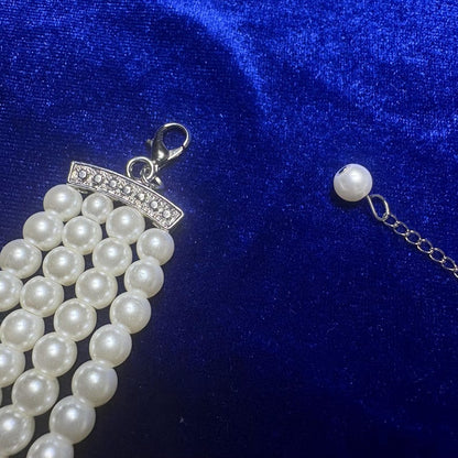 Queen Elizabeth II Japanese 4 Row Pearl Choker Replica