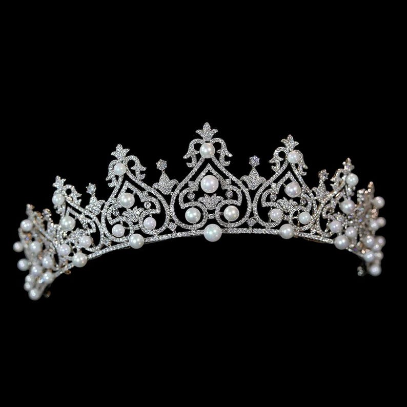 The Württemberg Ornate Pearl Tiara Replica