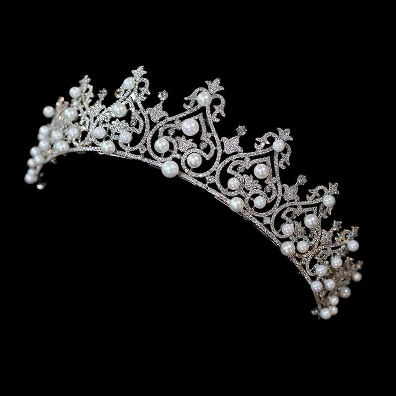 The Württemberg Ornate Pearl Tiara Replica