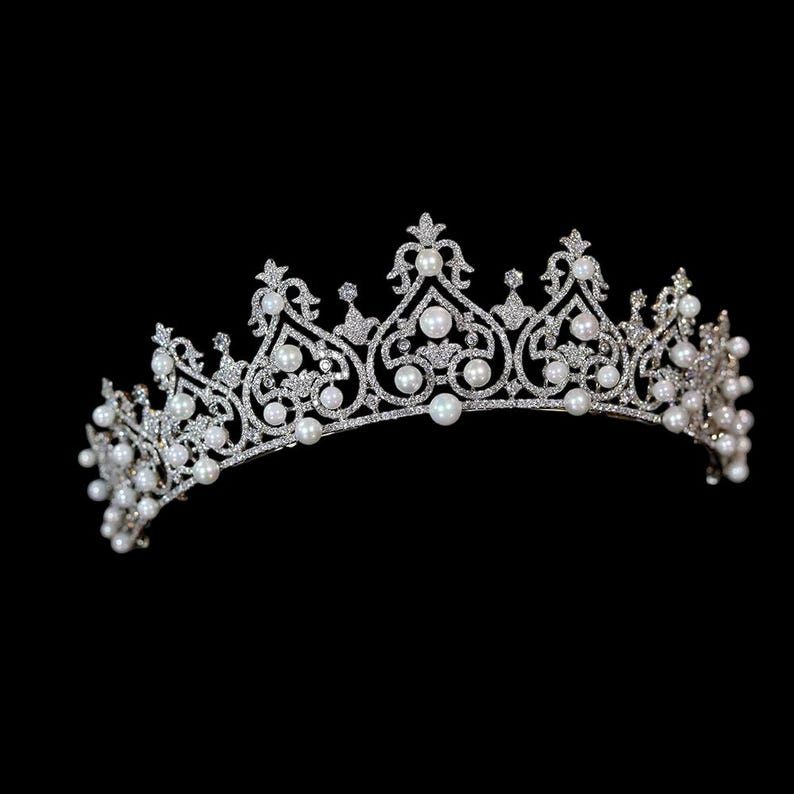 The Württemberg Ornate Pearl Tiara Replica