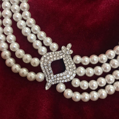 Queen Elizabeth II Japanese 4 Row Pearl Choker Replica