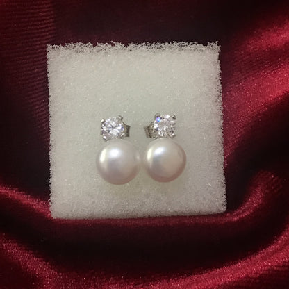 Queen Elizabeth II Pearl and Diamond Earrings Replica - Ladies of Devonshire