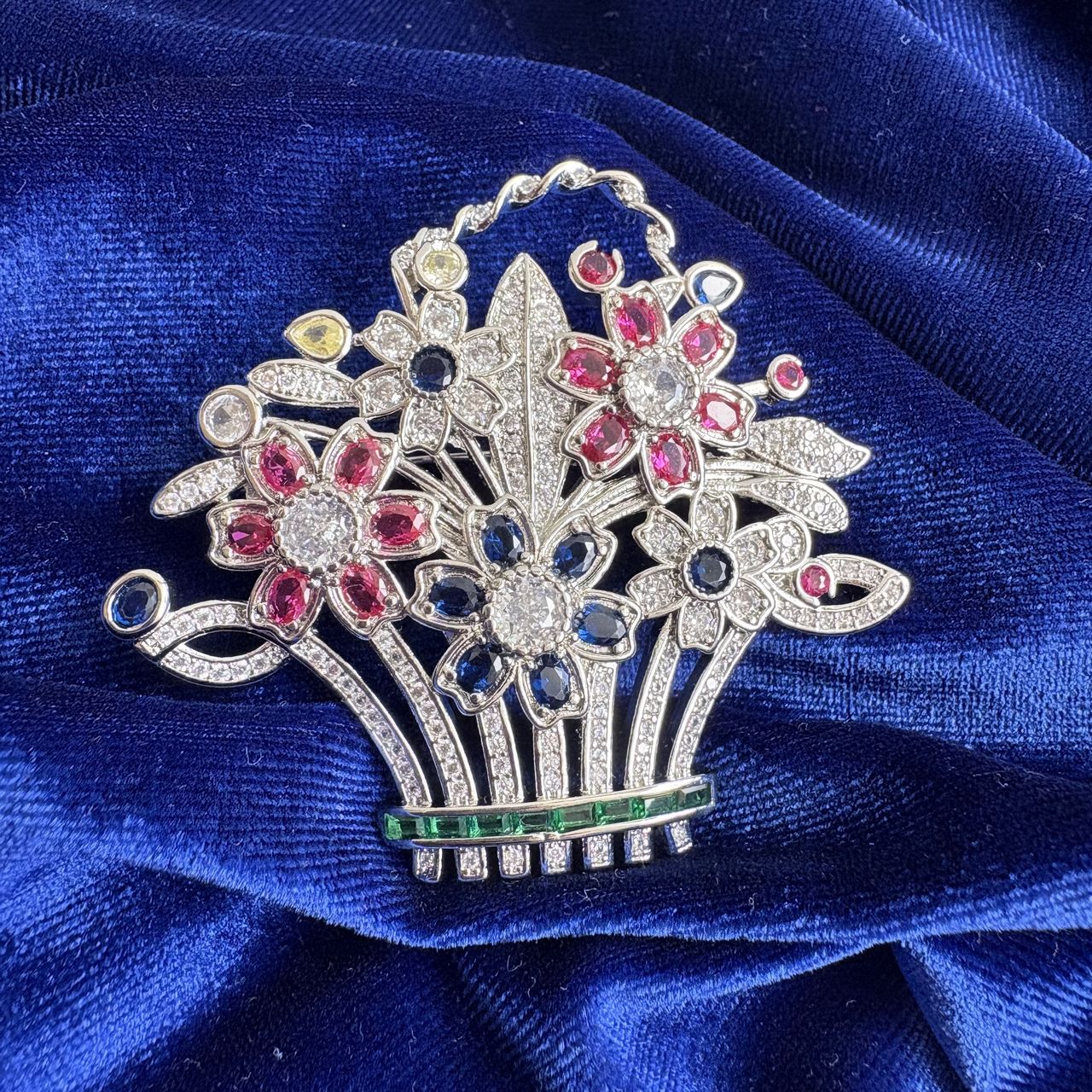Queen Elizabeth II Flower Basket Brooch