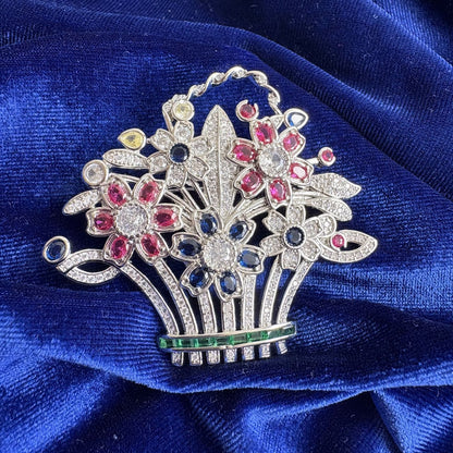 Queen Elizabeth II Flower Basket Brooch