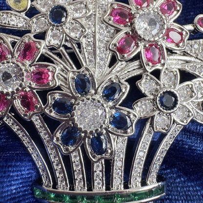 Queen Elizabeth II Flower Basket Brooch