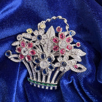 Queen Elizabeth II Flower Basket Brooch