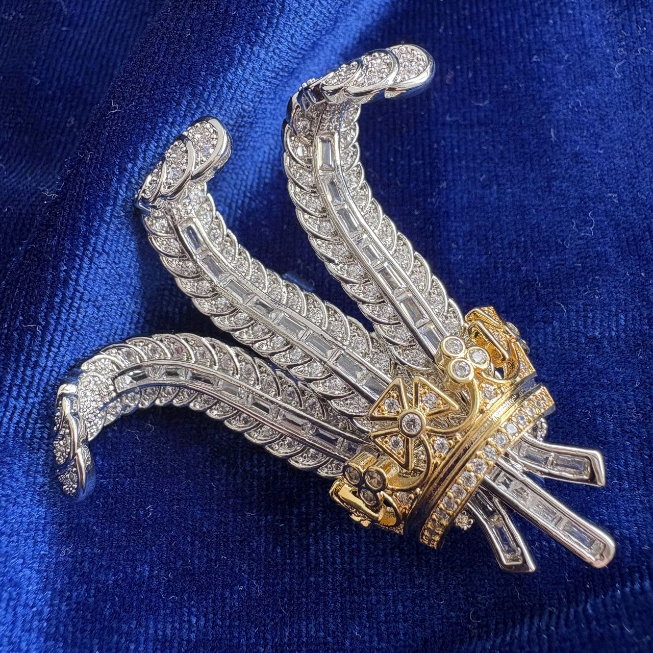 Prince of Wales Ostrich Feather Brooch