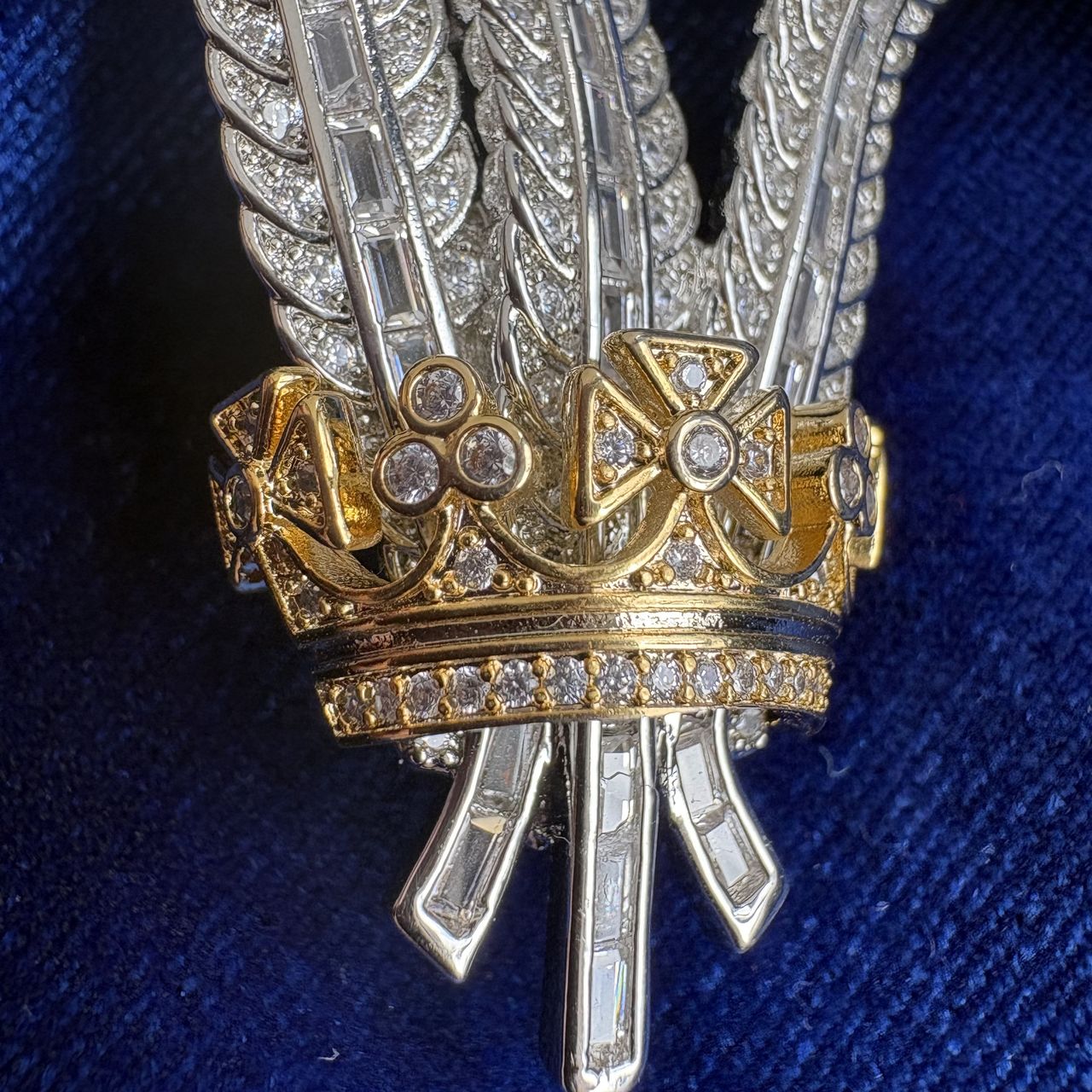 Prince of Wales Ostrich Feather Brooch