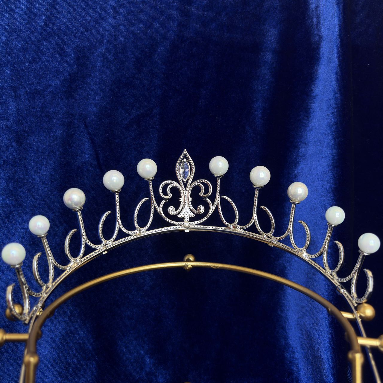 Queen Letizia of Spain Pearl Fleur de Lys Tiara