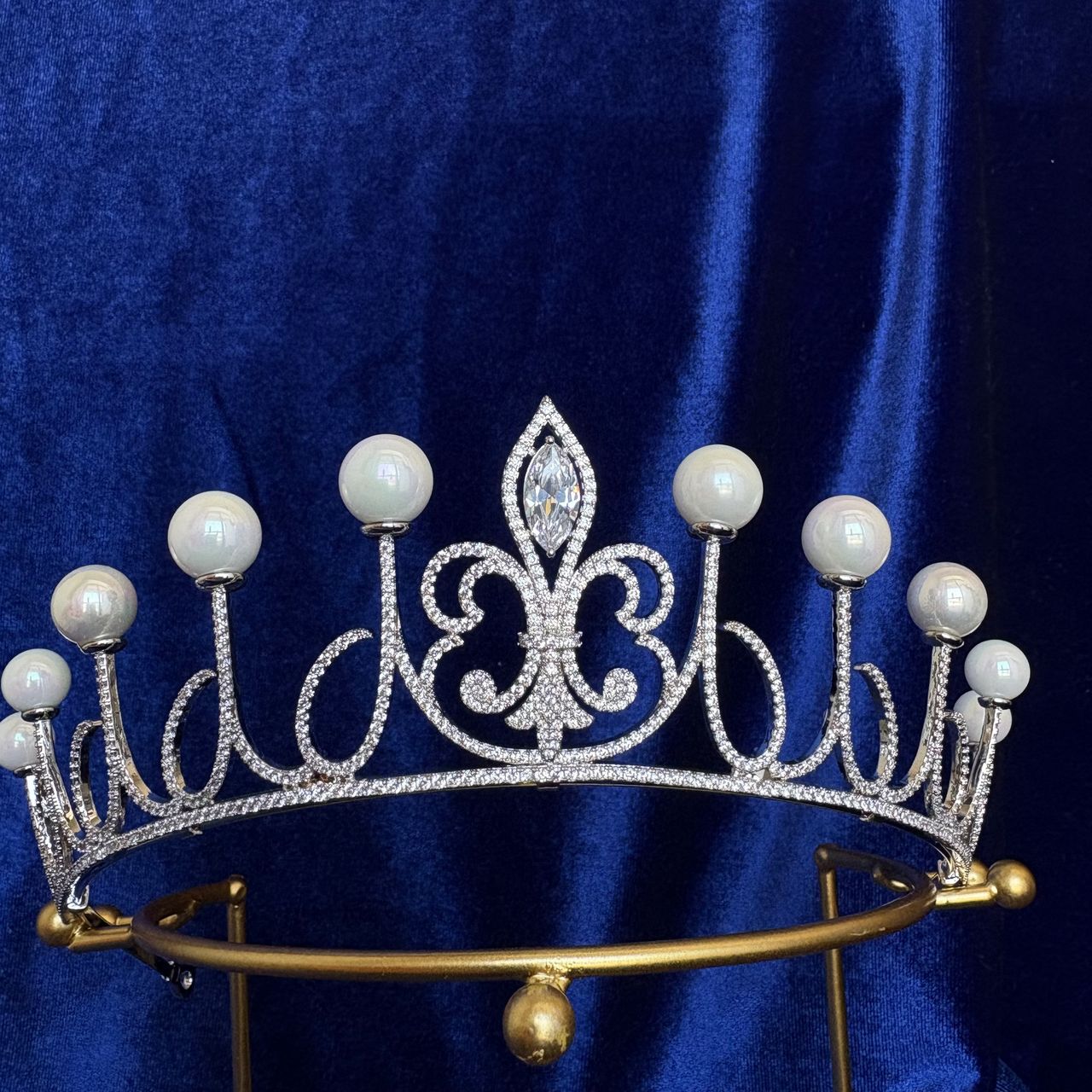 Queen Letizia of Spain Pearl Fleur de Lys Tiara