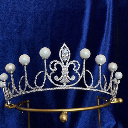Queen Letizia of Spain Pearl Fleur de Lys Tiara