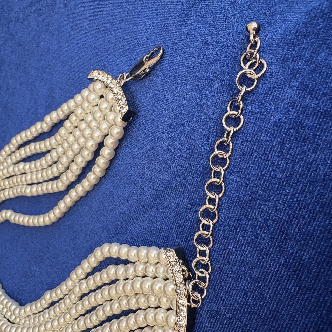 Princess Diana Blue Sapphire Pearl Choker Replica