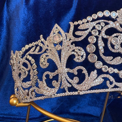 Queen Victoria Eugenie of Spain Fleur de Lys Tiara Replica - Spanish Crown