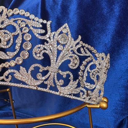 Queen Victoria Eugenie of Spain Fleur de Lys Tiara Replica - Spanish Crown