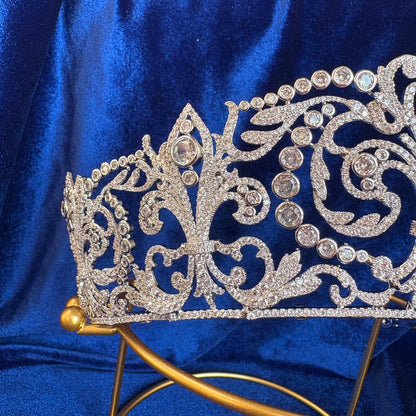 Queen Victoria Eugenie of Spain Fleur de Lys Tiara Replica - Spanish Crown