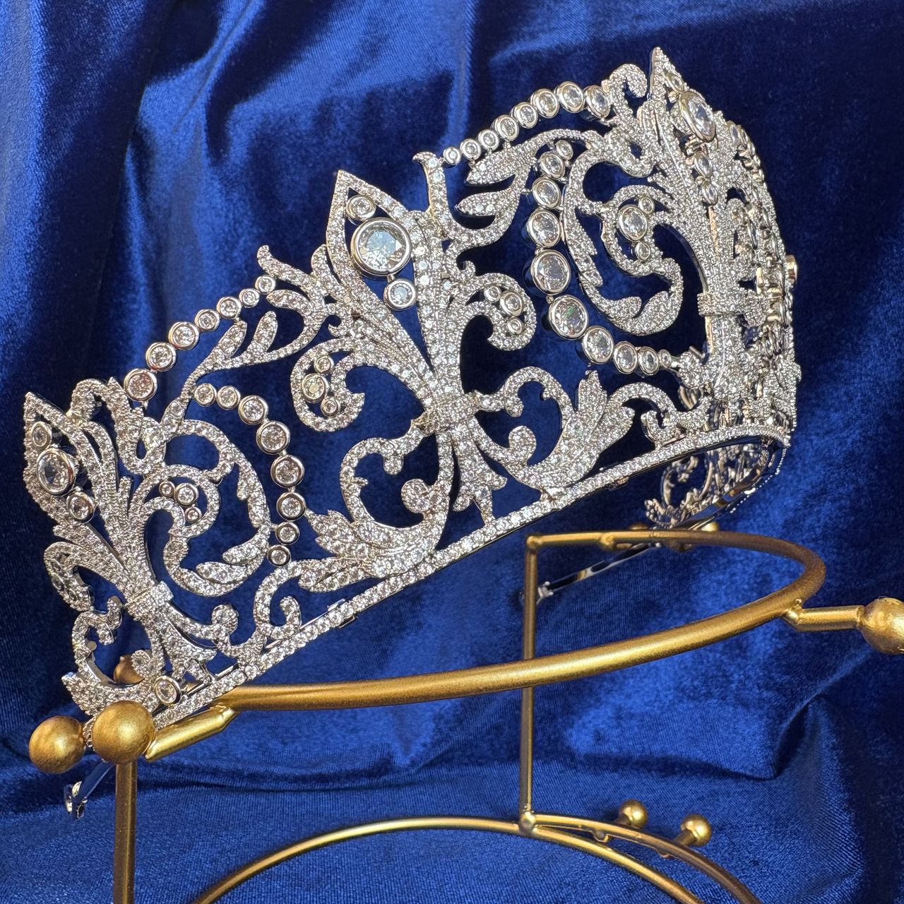 Queen Victoria Eugenie of Spain Fleur de Lys Tiara Replica - Spanish Crown