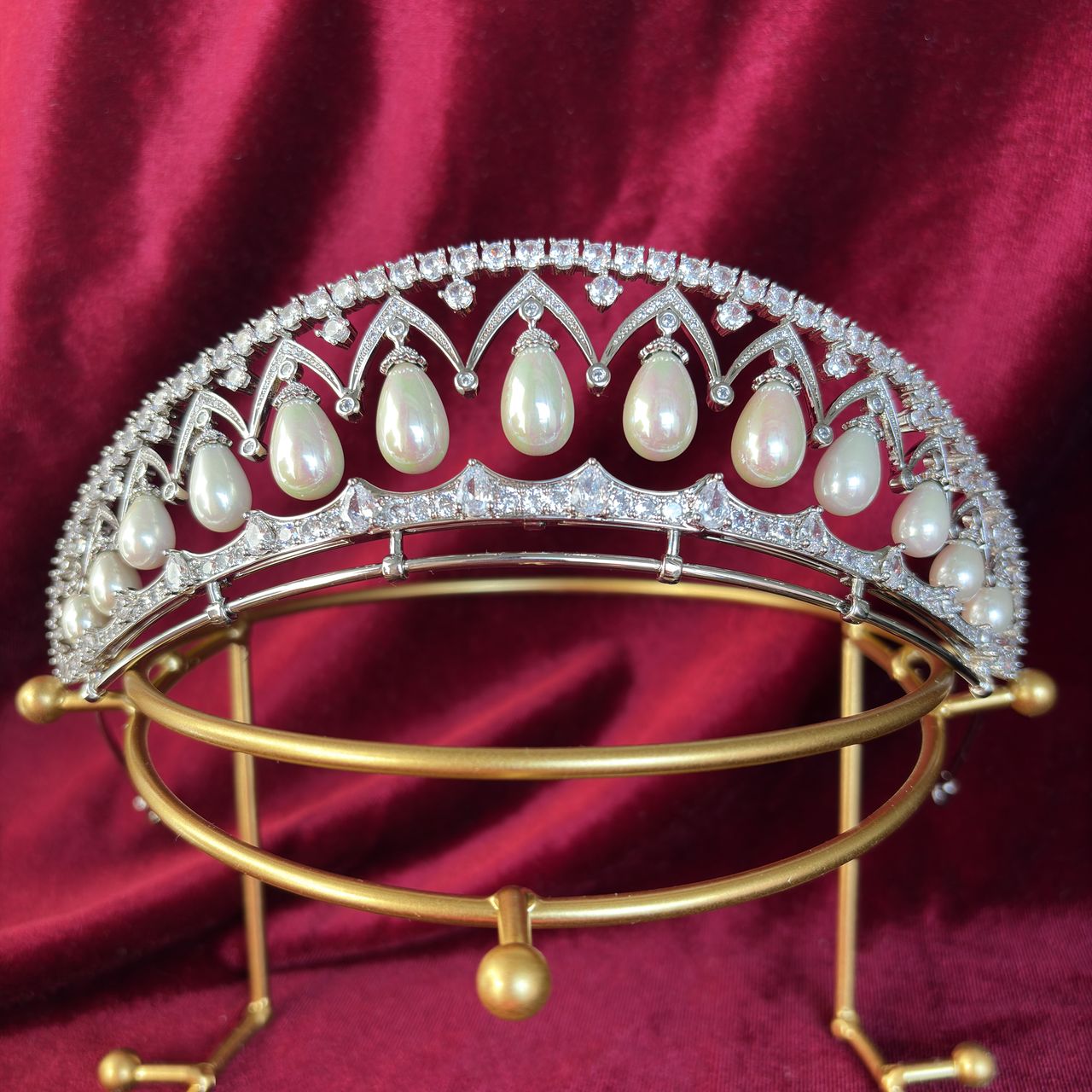 Empress Alexandra Feodorovna's Drop Pearl Tiara Replica