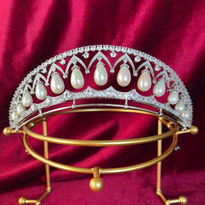 Empress Alexandra Feodorovna's Drop Pearl Tiara Replica