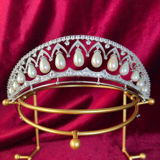 Empress Alexandra Feodorovna's Drop Pearl Tiara Replica