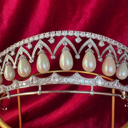 Empress Alexandra Feodorovna's Drop Pearl Tiara Replica
