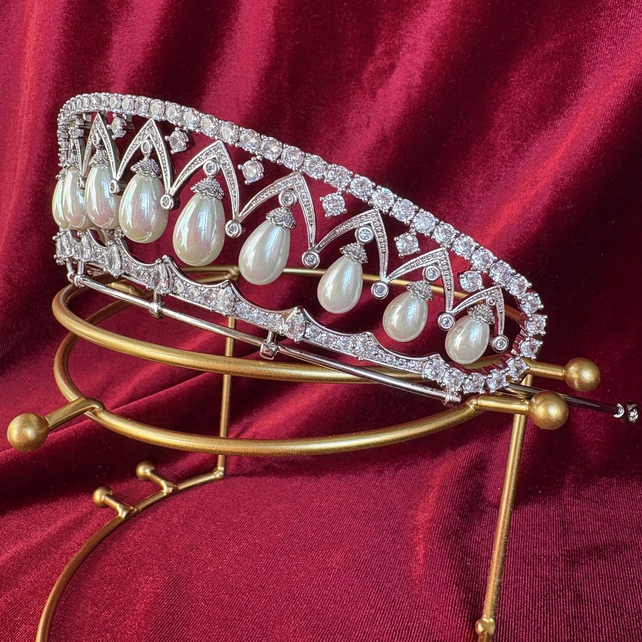 Empress Alexandra Feodorovna's Drop Pearl Tiara Replica