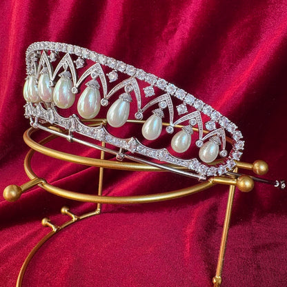Empress Alexandra Feodorovna's Drop Pearl Tiara Replica