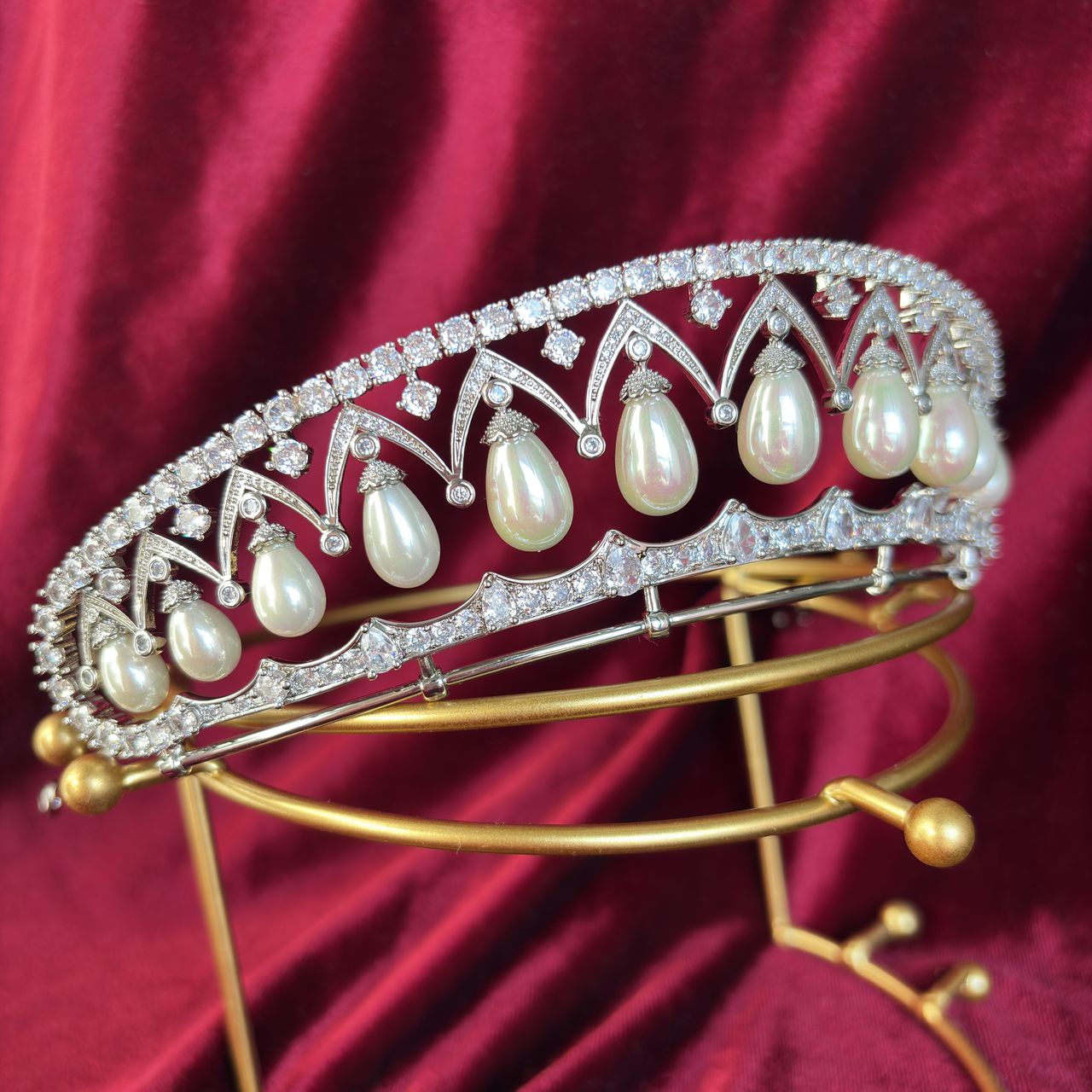 Empress Alexandra Feodorovna's Drop Pearl Tiara Replica