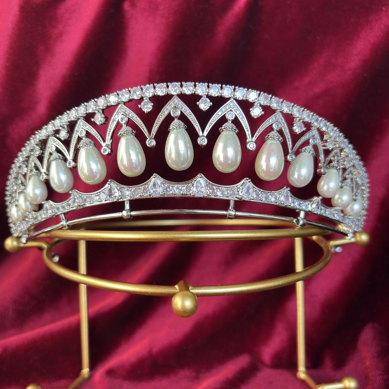 Empress Alexandra Feodorovna's Drop Pearl Tiara Replica
