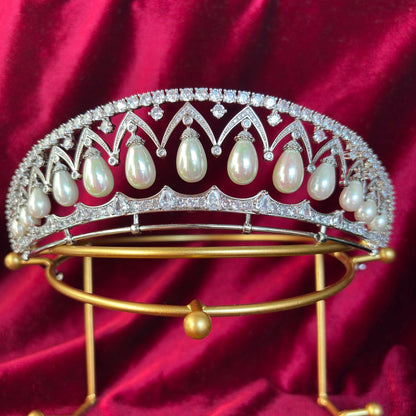 Empress Alexandra Feodorovna's Drop Pearl Tiara Replica