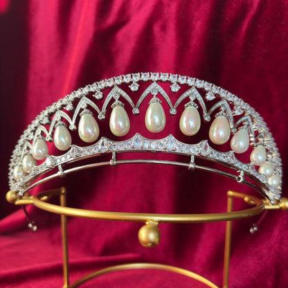 Empress Alexandra Feodorovna's Drop Pearl Tiara Replica