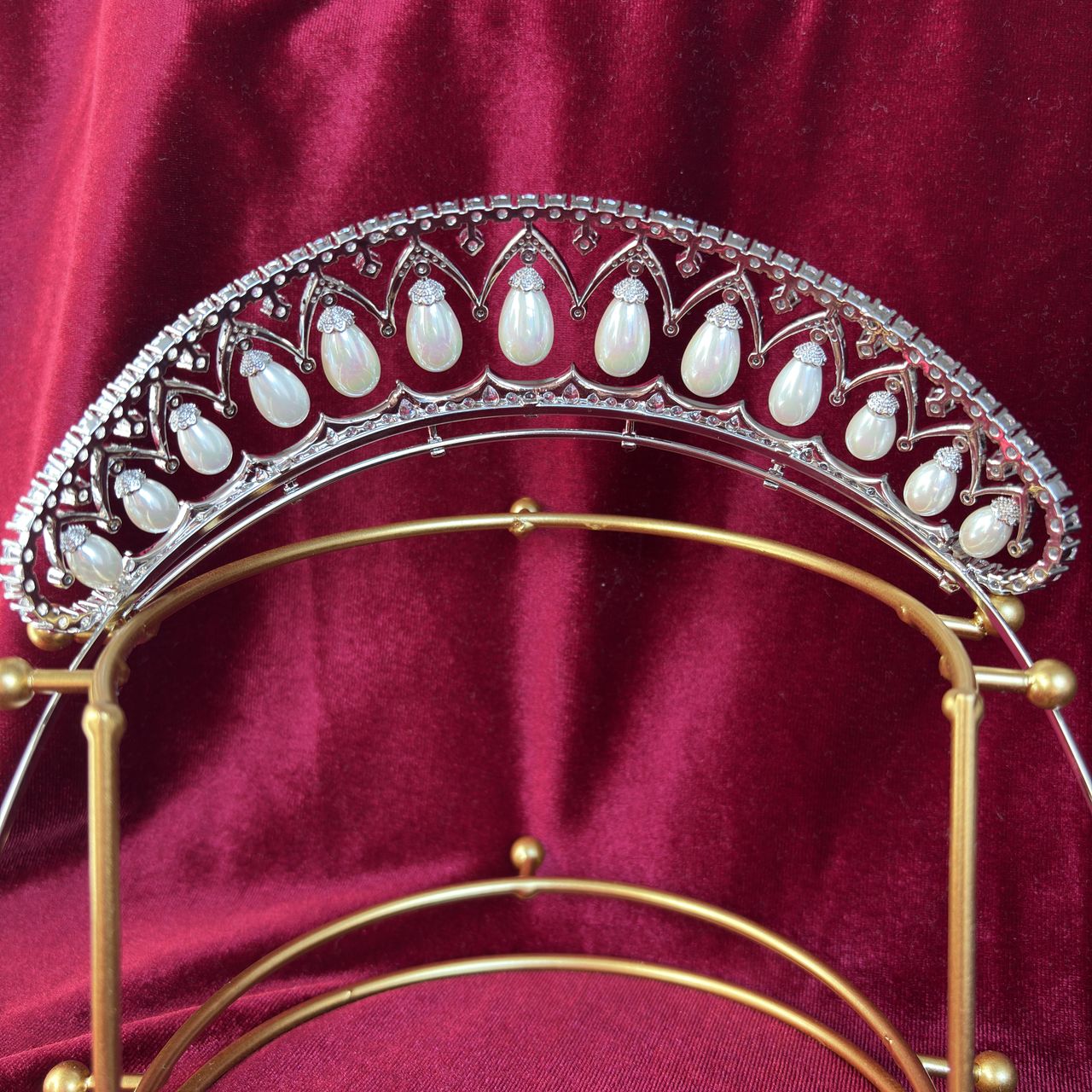 Empress Alexandra Feodorovna's Drop Pearl Tiara Replica