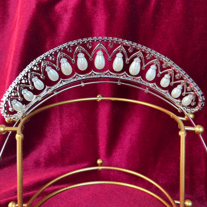 Empress Alexandra Feodorovna's Drop Pearl Tiara Replica