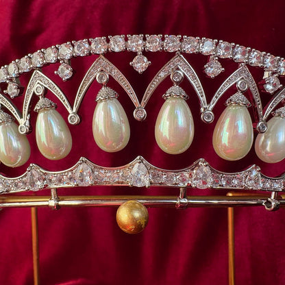 Empress Alexandra Feodorovna's Drop Pearl Tiara Replica