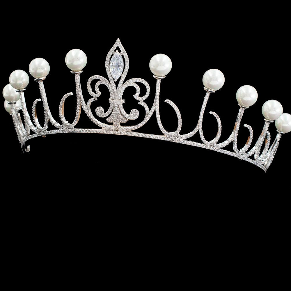 Queen Letizia's Pearl Fleur de Lys Tiara