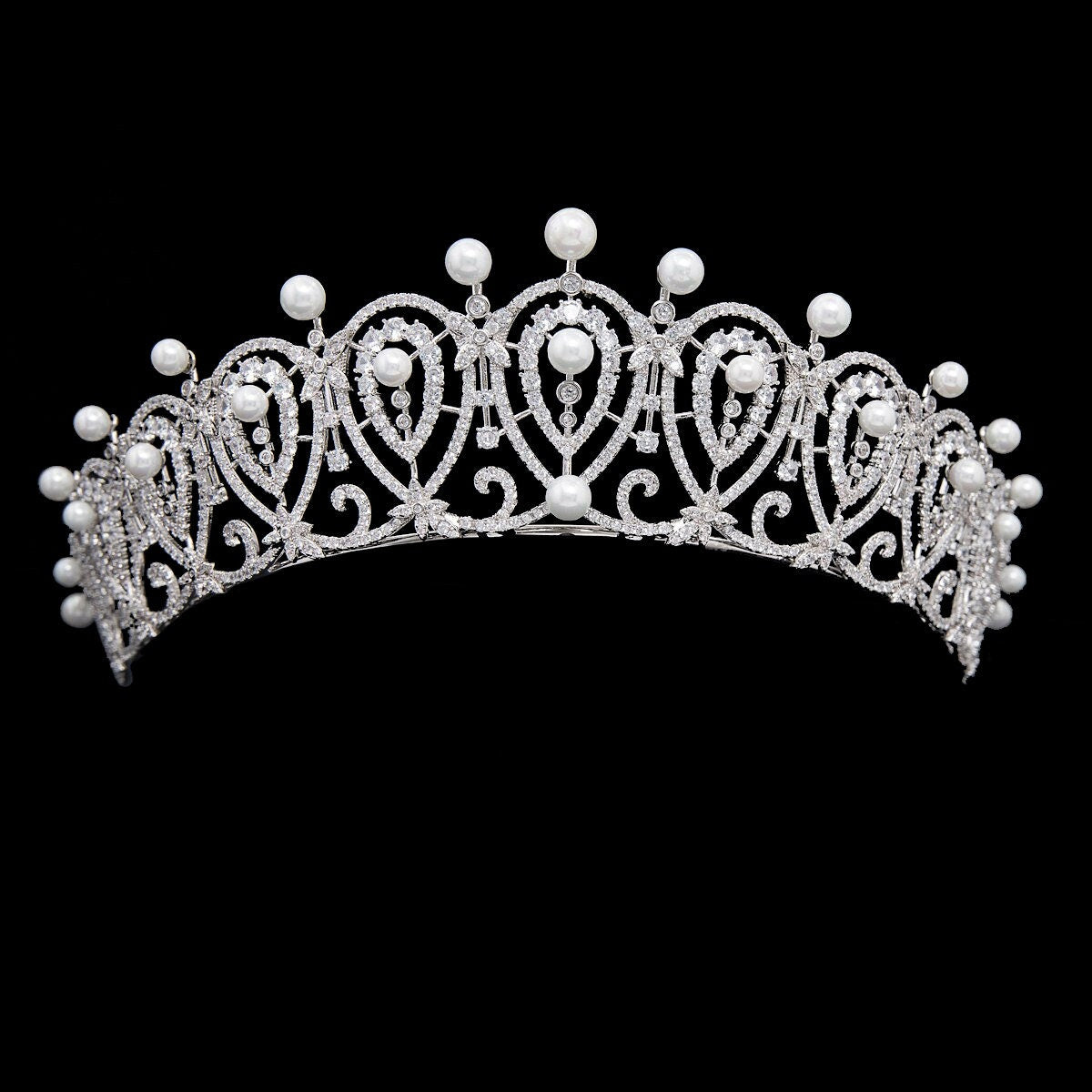 Queen Maria Christina's Pearl & Diamond Tiara