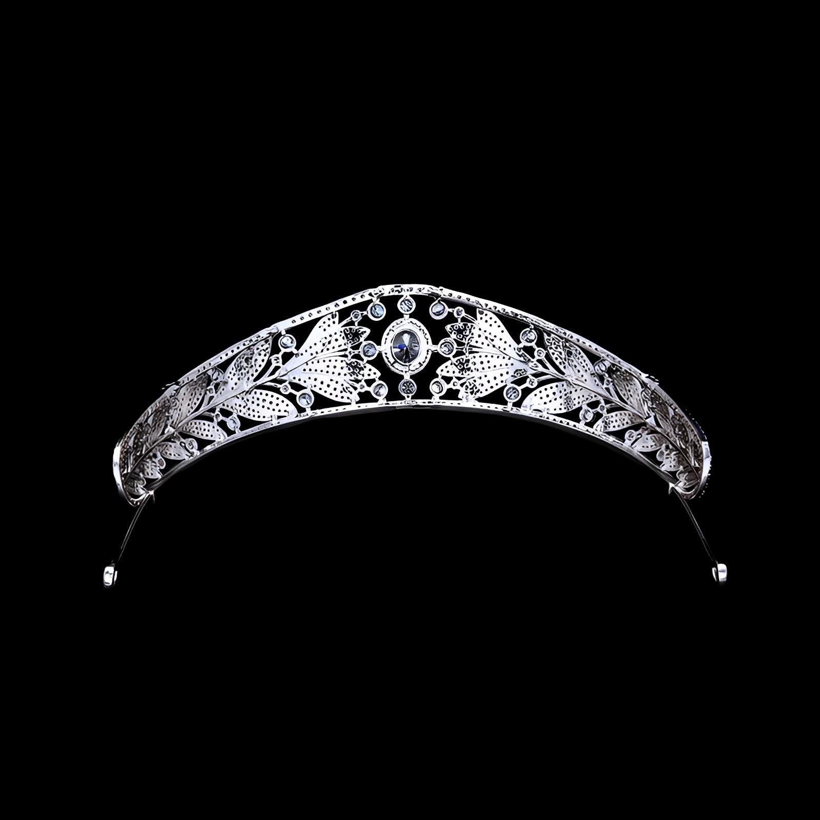 Simulated Diamond CZ Wedding Crown Grand Duchess Adelaide's Royal Tiara Ultra Reflective Heirloom Quality Bridal Crown Elegant Classic Style