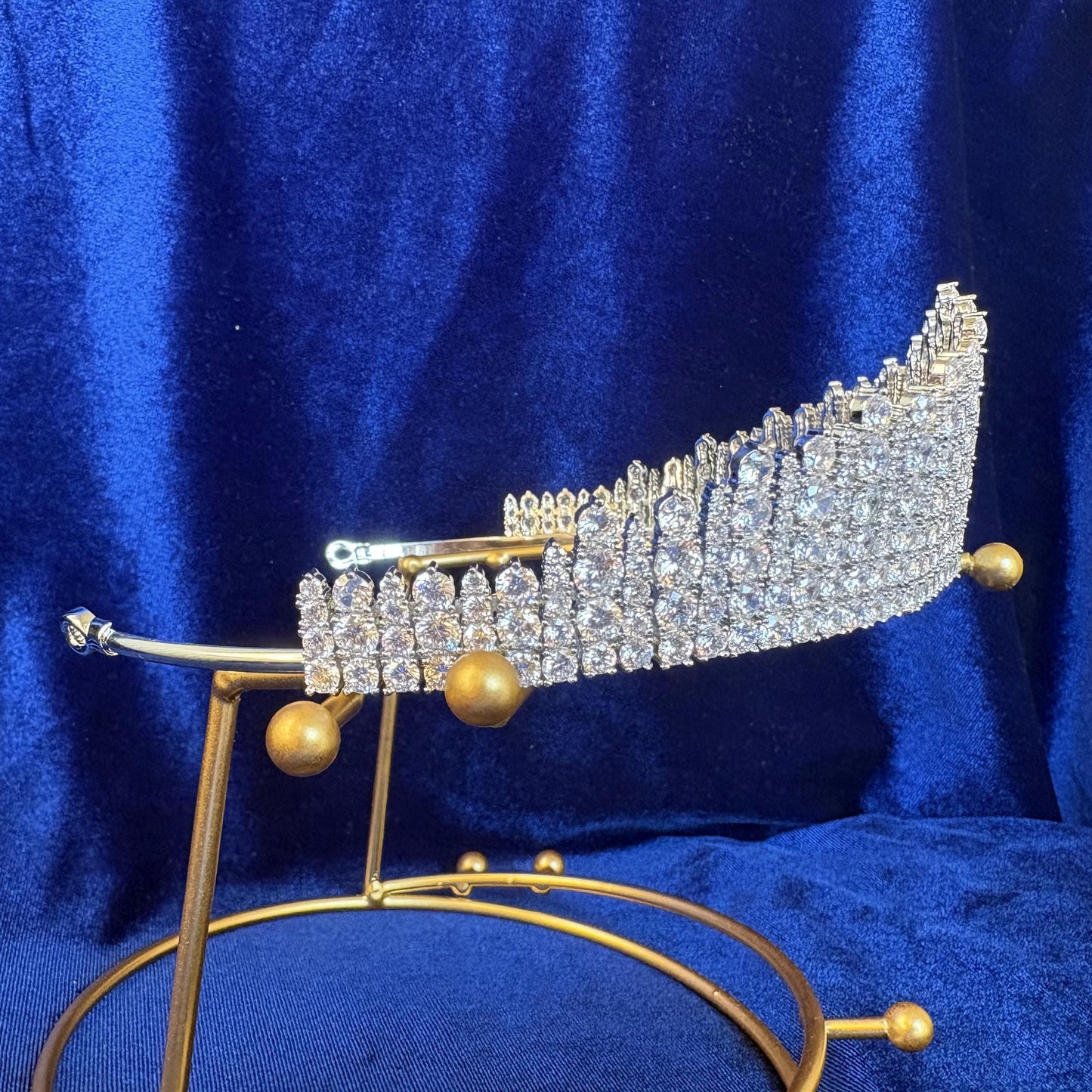 Bridal Wedding Crown Queen Alexandra's Diamond Kokoshnik Queen Elizabeth II Tiara Cubic Zirconia British Royal Luxury Classic Headpiece