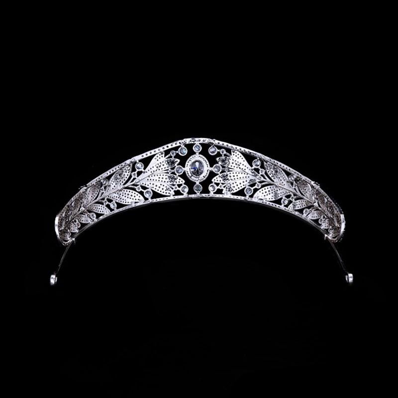 Simulated Diamond CZ Wedding Crown Grand Duchess Adelaide's Royal Tiara Ultra Reflective Heirloom Quality Bridal Crown Elegant Classic Style
