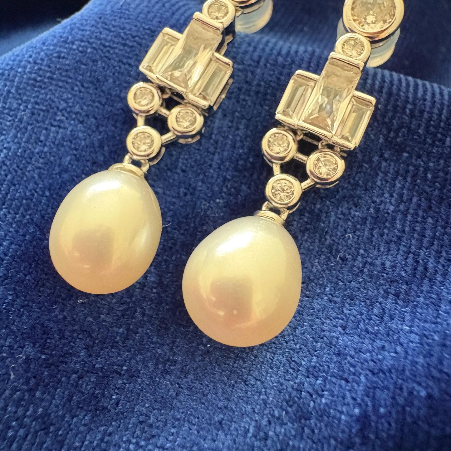 Drop Pearl Earrings Cubic Zirconia Statement 925 Sterling Silver Formal Classic Style Daily Delicate Gift for Christmas Studs Pearl Jewelry