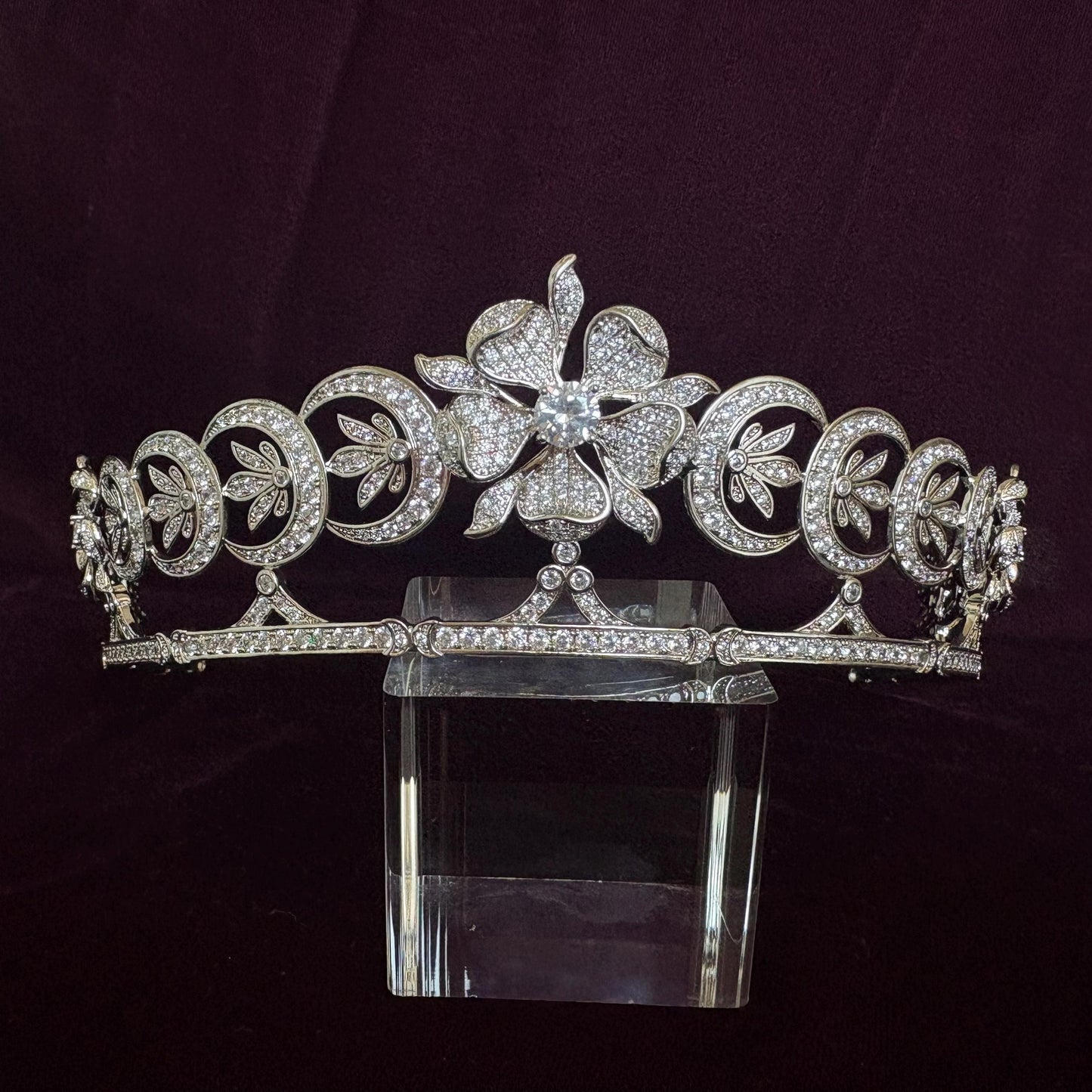 Floral Wedding Crown Bridal Tiara Antique StyleNeo-Classical Wedding Diadem