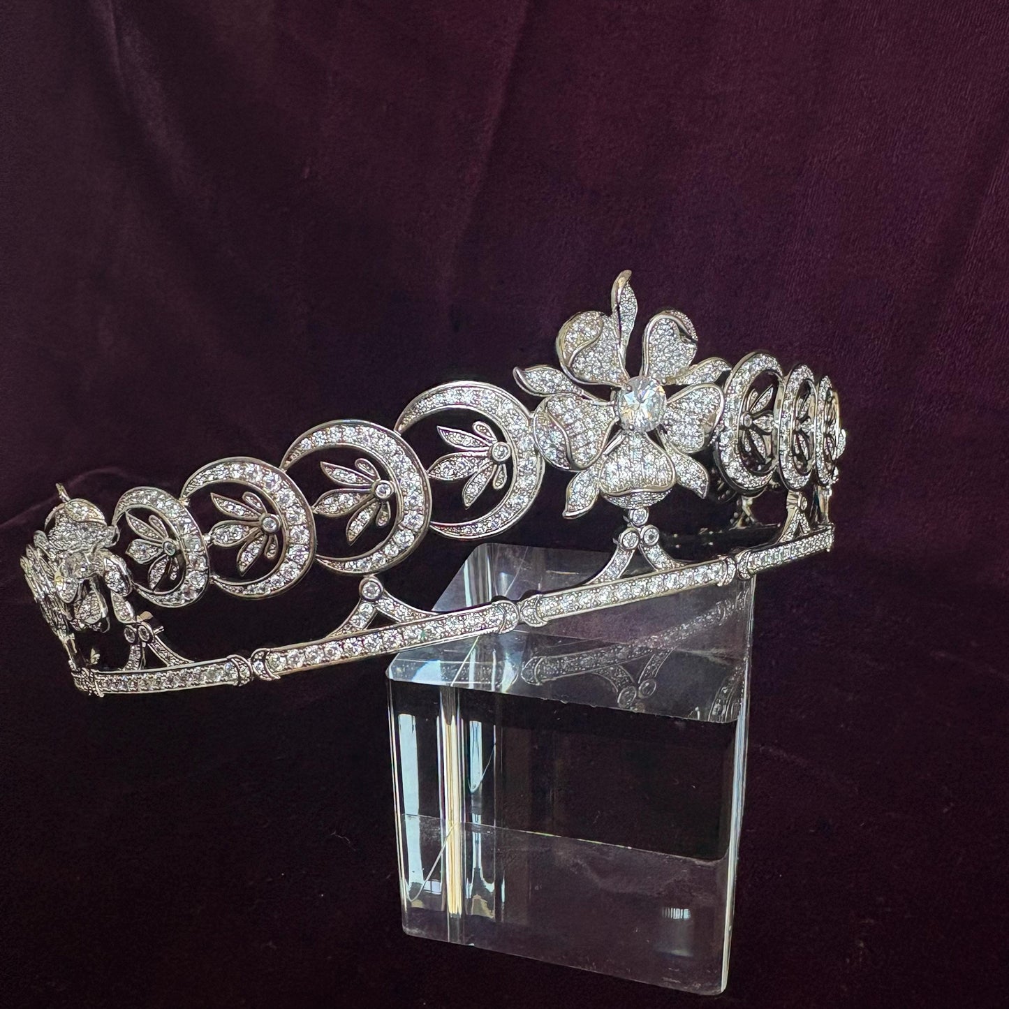 Floral Wedding Crown Bridal Tiara Antique StyleNeo-Classical Wedding Diadem