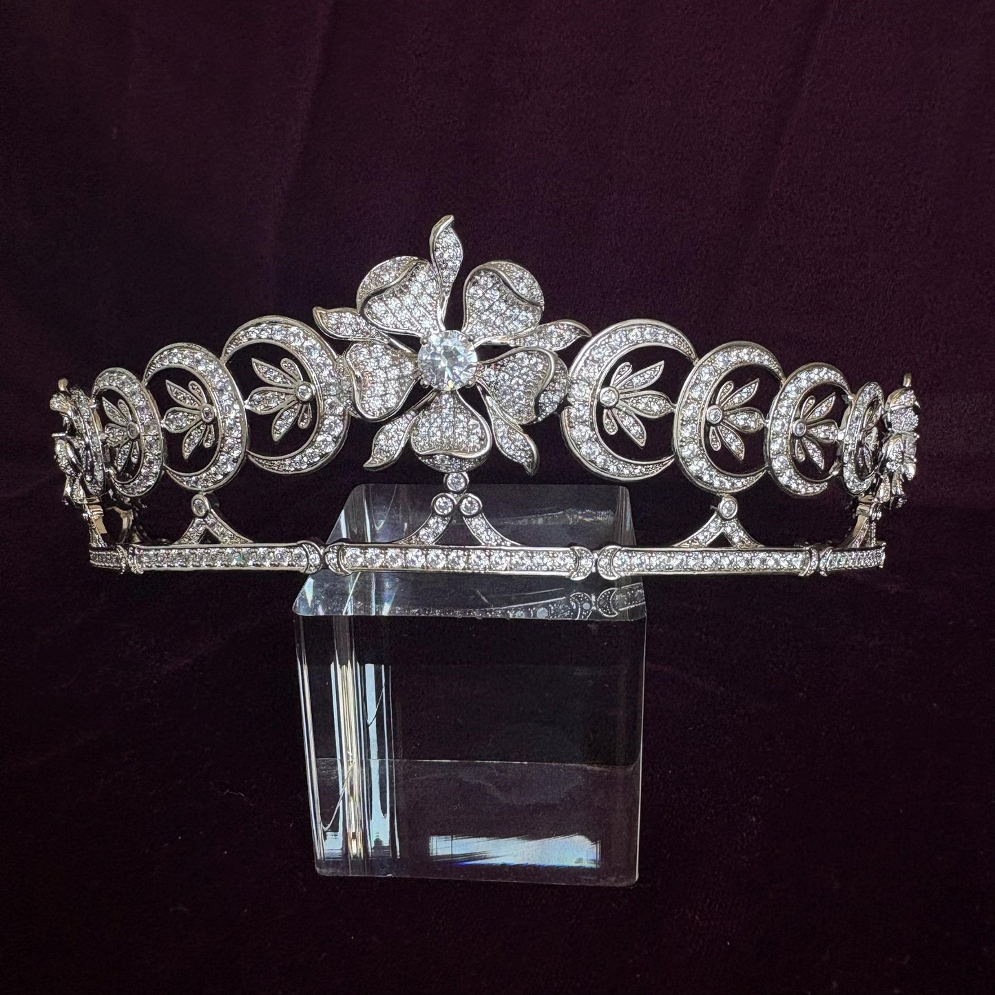 Floral Wedding Crown Bridal Tiara Antique StyleNeo-Classical Wedding Diadem