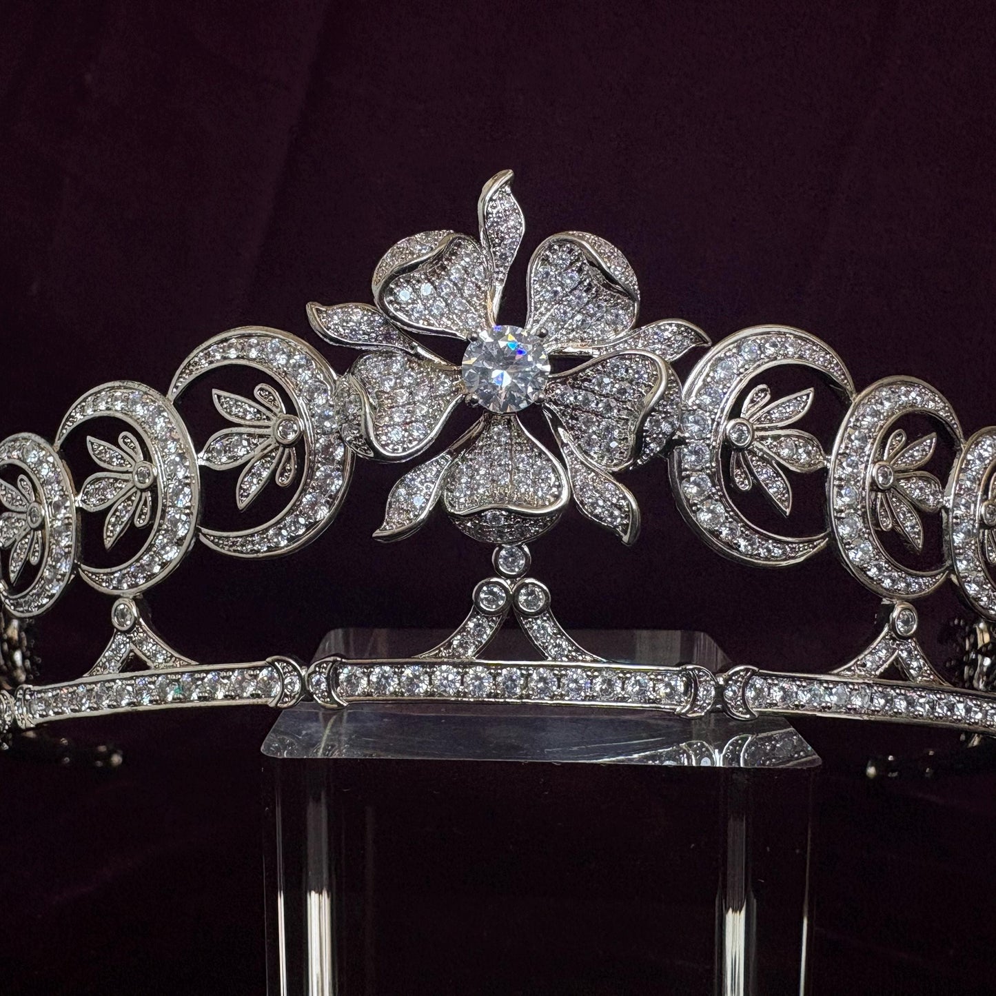 Floral Wedding Crown Bridal Tiara Antique StyleNeo-Classical Wedding Diadem