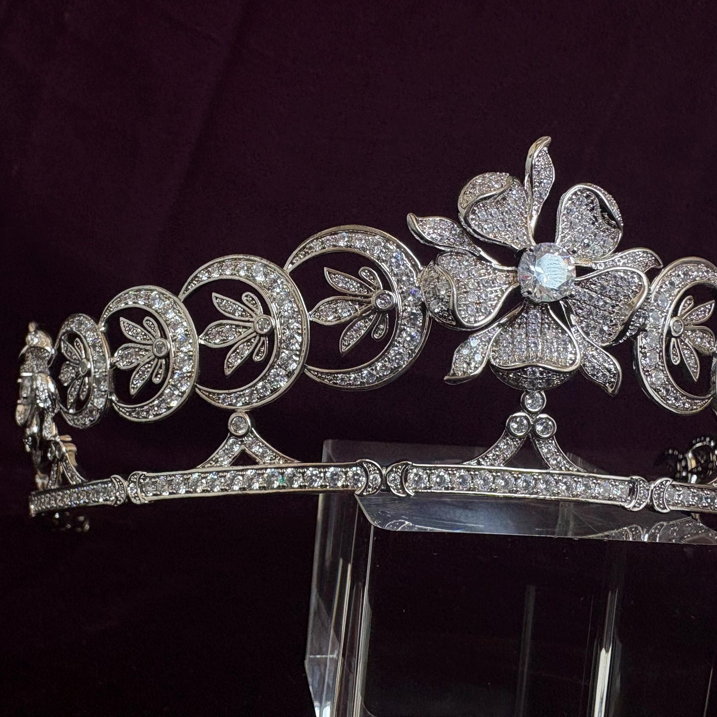 Floral Wedding Crown Bridal Tiara Antique StyleNeo-Classical Wedding Diadem