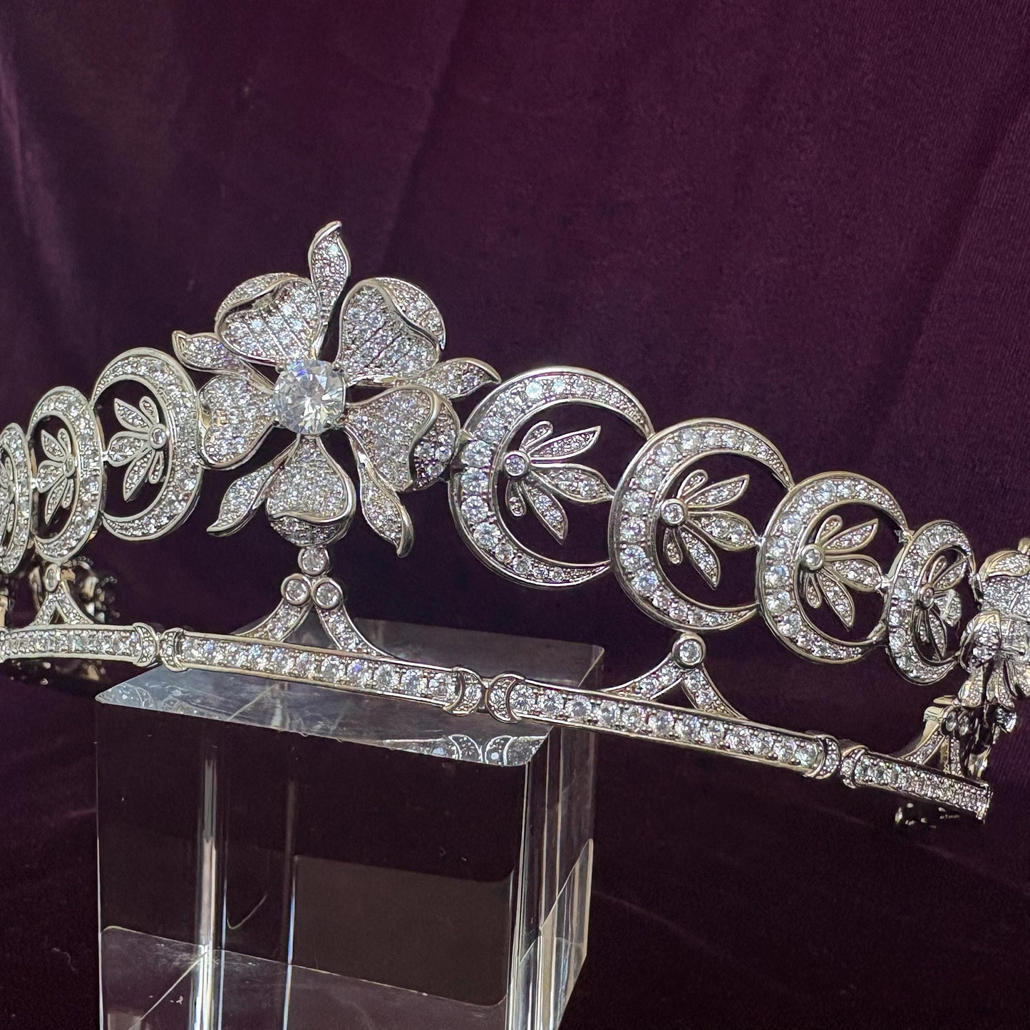 Floral Wedding Crown Bridal Tiara Antique StyleNeo-Classical Wedding Diadem