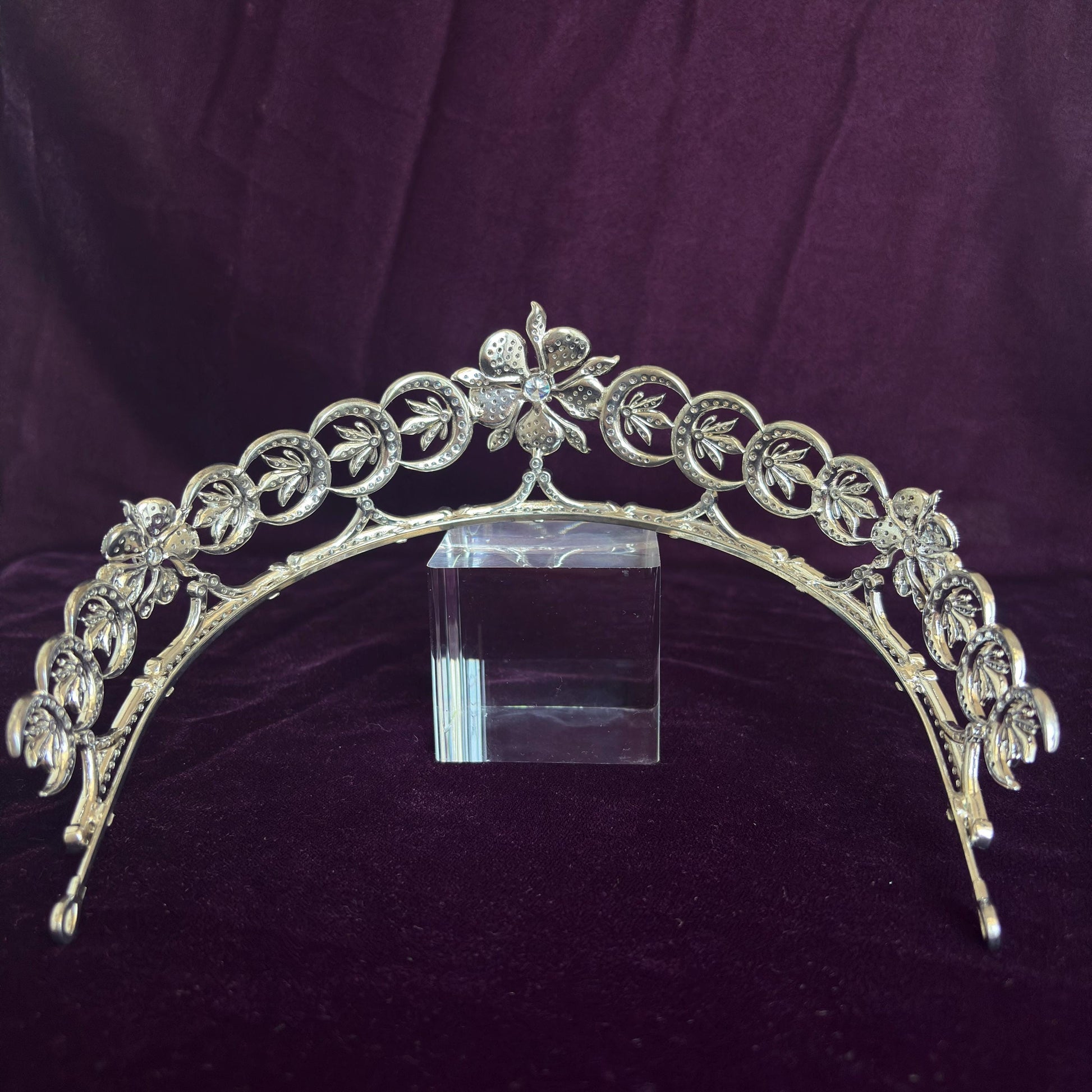 Floral Wedding Crown Bridal Tiara Antique StyleNeo-Classical Wedding Diadem