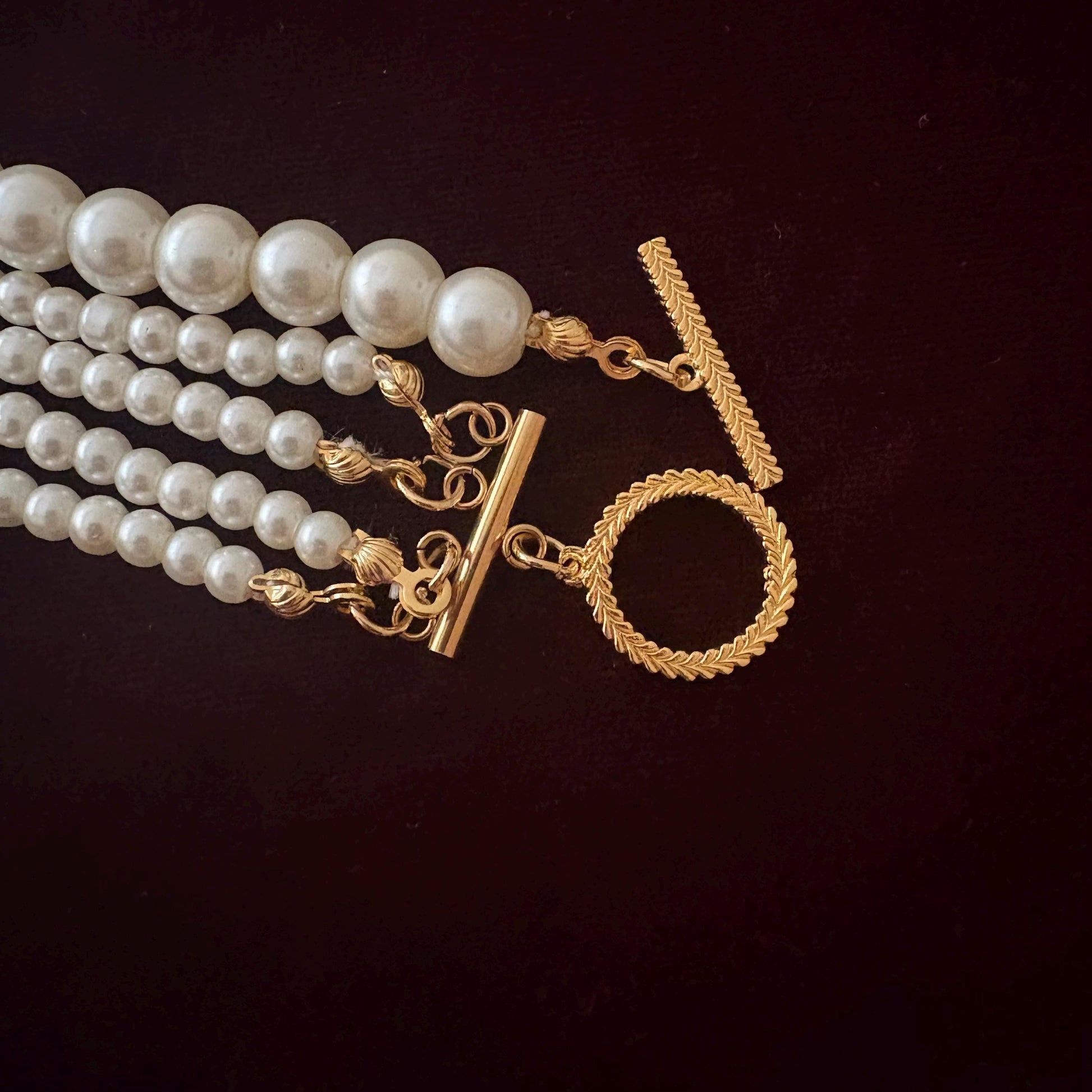 Art Deco Long Pearl Necklace Vintage Inspired Old Glam with Tassel Royal Court Style Gold Plated Clasp White Glass Pearls